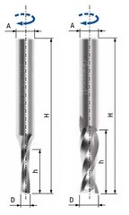 Спіральна фреза Freud SCH2UFN150R D6 h25 H60 A8 Z2