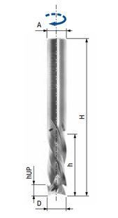 Спіральна фреза Freud SCH3XFN410R D8 h32 H70 A8 Z3+3