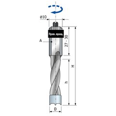 Сверло Freud PF06MD DC3 D8 d10 H70 h35