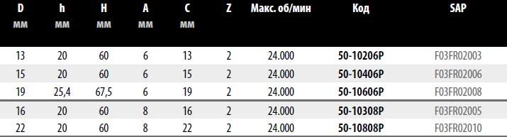 Фреза концевая Freud 50-10206P D13 h20 H60