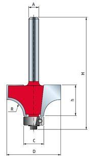 Фреза кінцева Freud 34-12012P D25,4 h12,7 H61,2